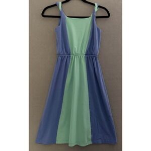 Gymboree Girls Desert Dreams Blue Green Color Block Maxi Dress Twist Straps 10